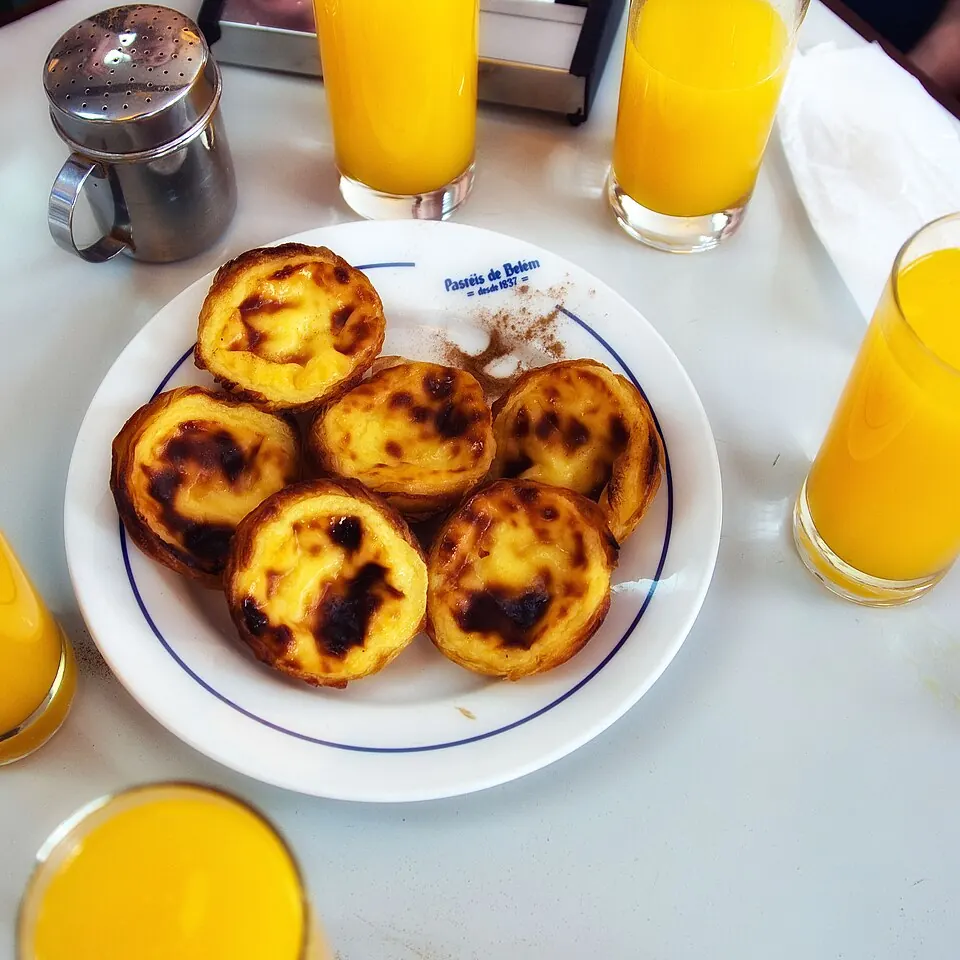 Traditional Pasteis de Nata Portuguese custard tarts